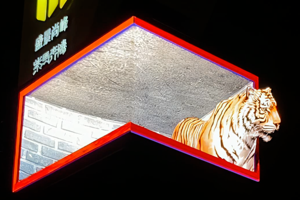 元亨2015年在中山市做的裸眼3D轉角屏
